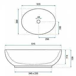 Умивальник Rea Carola Slim 39x51,5 білий (REA-U8198) - мініатюра 6