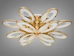 Люстра стельова LED Diasha 8090/8+4G, 190W, 3200K-6500K, золото, сучасний стиль для вітальні, дитячої, кухні, кабінету, офісу - мініатюра 4
