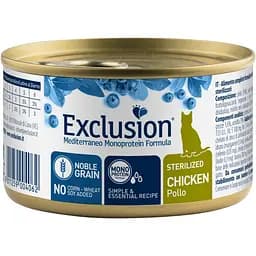 Консерви Exclusion Sterilized Chicken для стерилізованих котів з куркою 85 г