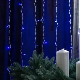 Гірлянда-штора світлодіодна 144 LED розмір 3*2 м, синій GarlandoPro ZWM2320LEDBL - мініатюра 28