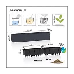 Вазон Lechuza Balconera Stone 100 пісочно-бежевий (15437) - мініатюра 7