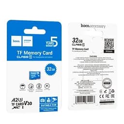 Карта пам'яті Hoco microSD (TF) ultra-high-speed surveillance camera memory card (32GB) клас 10 - мініатюра 2