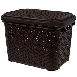 Корзина DIOMEDEO с крышкой 18 л коричневая (К21-534) 