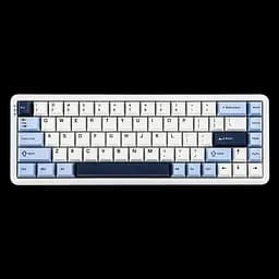 Ігрова дротова магнітна клавіатура AJAZZ AK680 MAX / RGB / Magnetic Switch / 8К / White Blue