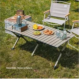 Складаний стіл Naturehike Star Jane T01 CNK2550JJ018, 89х60 см, вуглецева сталь, бежевий - мініатюра 13