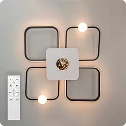 Люстра світлодіодна 517 Dlight з пультом 55 Вт Білий+Чорний (02052)