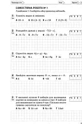 Алгебра. 7 клас. Оцінювання результатів навчання. Збірник діагностичних та підсумкових робіт - мініатюра 3