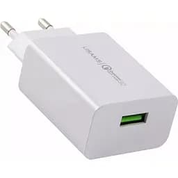 Мережевий зарядний пристрій Usams T48 KiT T22 18W + Cable U-Turn USB-A to micro-USB White [160792] - мініатюра 2