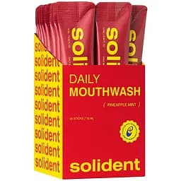 Набір ополіскувачів для ротової порожнини Solident Pineapple mint 200 мл (20 стіків по 10 мл)