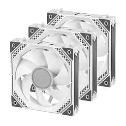 2E Gaming Корпусний вентилятор Air Cool ACF120MB-ARGB, 3x120мм, 2000rpm, 4pin PWM +5VARGB, 20.5dBa, білий - мініатюра 7