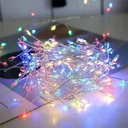 Світлодіодна гірлянда крапля нитка LTL довжина 2,5 м 25led батареї різнокольорова RGB - мініатюра 4