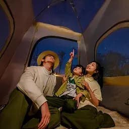 Намет тримісний з навісом для кемпінгу Naturehike (CNK2300ZP014) бежевий, Бежевий - мініатюра 4