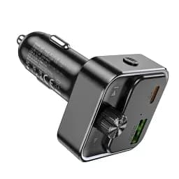FM-трансмітер модулятор HOCO E81 (USB/Type-C PD30W/3A QC3.0) BT FM transmitter Чорний - мініатюра 3