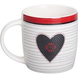 Чашка керамічна Liling Rongxiang Ceramic I love you 400 мл біла з чорним RX-N240147WB