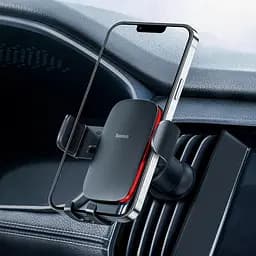 Автотримач Baseus Metal Age 2 Gravity Car Mount (Air Outlet Version) (SUJS00001) Black - мініатюра 5