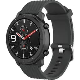 Ремінець силіконовий 20 мм для Amazfit BIP/Bip Lite/Bip U/Pro/Mini/GTS/GTS 2 (E)/GTR 42 BeWatch GT Темно-сірий (1011444)