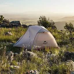 Намет двомісний Star-River 2 Updated Naturehike (NH17T012-T) з футпринтом - сіро‑червоний, Сірий - мініатюра 5