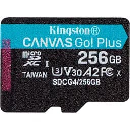 Карта пам'яті Kingston microSD 256GB C10 UHS-I U3 A2 V30 R200/W160MB/s