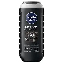Гель для душу 3 в 1 Nivea Men Active Clean 250 мл