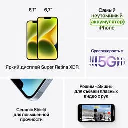 Смартфон Apple iPhone 14 256GB StarlightModel A2882 (Grade C) Seller Refurbished - мініатюра 13