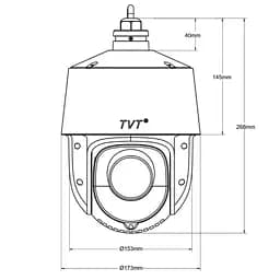 IP PTZ-відеокамера 4Mp TVT TD-8443IS2N(PE/25M/AR16) f=4.8-120mm 25x (77-00452) - мініатюра 2