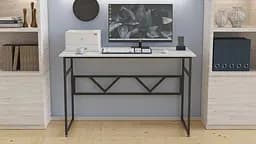 Комп'ютерний стіл Ferrum-decor Райан 75x140x70 чорний ДСП Білий 16мм (FRD-103721) - мініатюра 2