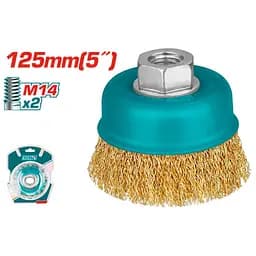 Щітка чашкова Total TAC31051 для КШМ дротяна М14, 125 мм