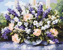 Картина по номерам на подрамнике Brushme Весенний букет