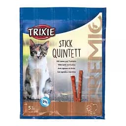 Лакомство для кошек Trixie Premio Quadro-Sticks, ягненок и индейка 5 шт по 25 г