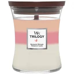 Свічка Woodwick Trilogy Blooming Orchard Medium Квітучий фруктовий сад 275 г (1728626E)