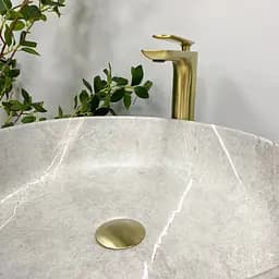 Умивальник VBI Bari grey stone matt накладний VBI-011603, Сірий - мініатюра 5