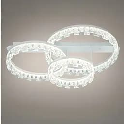 Стельова декоративна LED-люстра Diasha MX78205/500+400+300WH, потрійні акрилові кільця, 103W