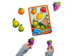Дерев'яні пазли-вкладиші Кошик з фруктами - 2, Ubee