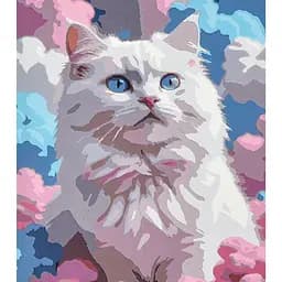 Набір для розпису по номерах Кіт з небесними очима, Strateg, 40x50 см, VA-4675