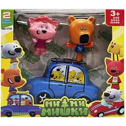 Фигурки героев Bambi Ве-Ве-Мишки Енот и Медведь с автомобилем 1719MM-3