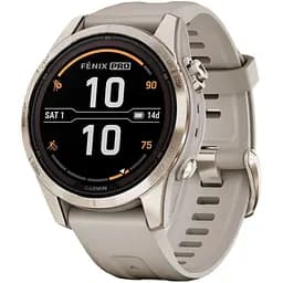 Смарт-годинник Garmin Fenix 7S Pro Sapphire Solar Edition Soft Gold with Light Sand Band (010-02776-14) [86526]