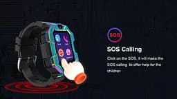 Дитячий смарт одинник-телефон Lemfo R87 з GPS трекером, сім картою, відеодзвінком, прослуховуванням та кнопкою SOS Чорний - мініатюра 9