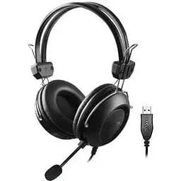 Наушники A4Tech HU-35 черный USB накладные регулятор громкости кабель 2 м