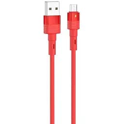 USB Cable Hoco U82 Cool Grace MicroUSB Red 1m