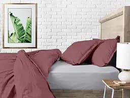Комплект постільної білизни Cosas Blueberry CS2 Сімейний вишня (Ranfors_Cherry_Grey_160x2) - мініатюра 3
