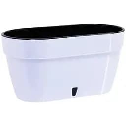 Балконний ящик подвійний Santino Asti 12 л чорно-білий (AST500WHT/BL)