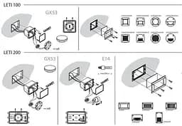 Світильник точковий Ideal Lux LETI SQUARE FI1 NERO (096582) - мініатюра 4