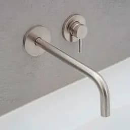 Смеситель для раковины настенный Paffoni Light излив 178 мм steel LIG006ST70, Нержавеющая сталь