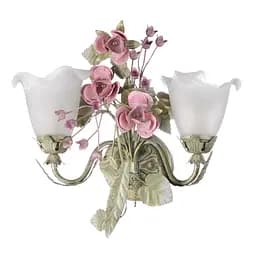 Бра Brille BKL-502W/2 настінне накладне з двома плафонами флористика