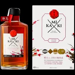 Виски Kamiki Japanese Sakura Tree & Cedar Cask Finish Blended Malt Whiskey, 48%, 0,5 л (827265)
