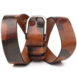 Ремінь для чоловіків у стилі мілітарі з натуральної шкіри Grande Pelle 21478 коричневий 120 см - мініатюра 5