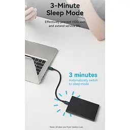 Кишеня зовнішня Vention 2.5" HDD/SSD USB 3.0 Micro-B Black (KPAB0) - мініатюра 4