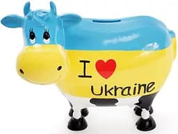 Скарбничка-корівка I love Ukraine керамічна Bona 21.5х12.5х19 см dec0007938