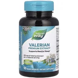 Екстракт кореня валеріани Nature's Way Valerian Premium Extract, 90 вегакапсул для гарного сну