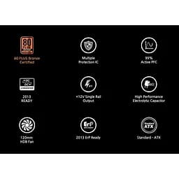 Блок живлення Zalman GV2SE 700W 80+ Bronze (ZM700-GV2SE) - мініатюра 9